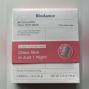 New in box Sealed - Bio Collagen-Real Deep Mask 4 pack